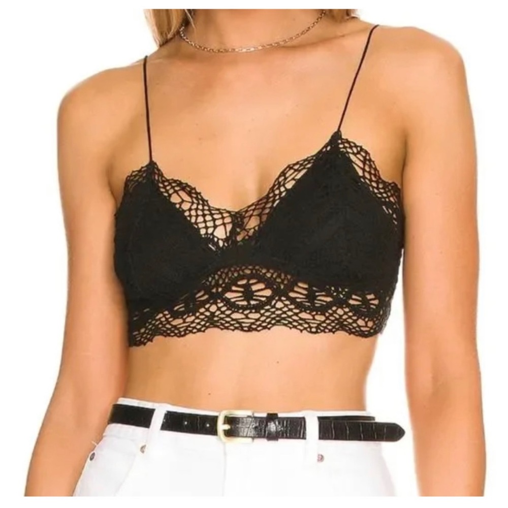 Free People Intimately Mariana Bralette Black Size XS